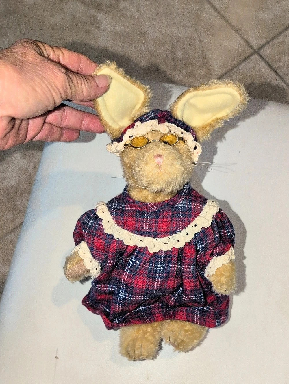 Boyds Emily Rabbit Plaid Rabbit Plush - Vintage Year 2000 - NWT